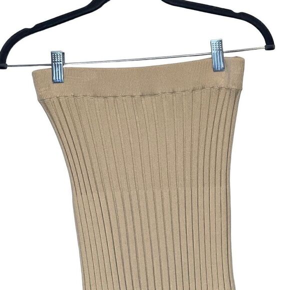 Princess Polly tan ribbed knit form fitting maxi skirt size 10 - Picture 16 of 16